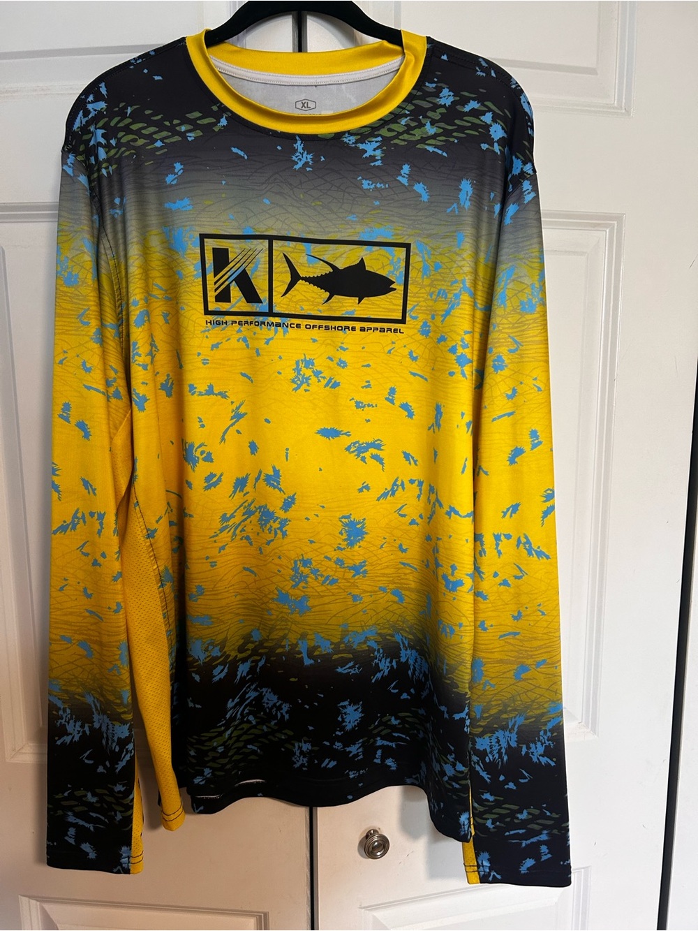 High Performance Offshore Apparel Long Sleeve Shirt - Yellow/Blue